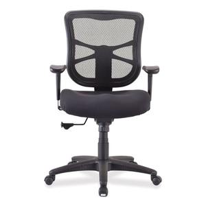 Alera Elusion Series ALEEL42BME10B Chaise de bureau ergonomique à dossier moyen pivotant/inclinable en maille noire - Product Image 2