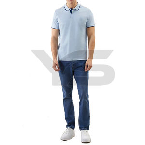 Maillot décontracté à la mode pour homme pour polo-Chemise de golf respirante avec motif solide, teint en plaine, méthode de tissage non tissé ODM - Product Image 2