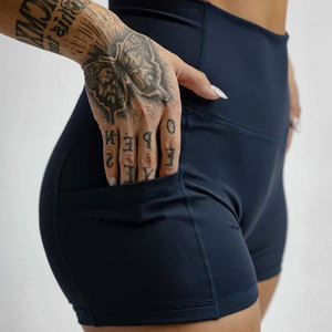 Short d'entraînement sans couture à taille haute pour femme avec coupe de compression Short pour femme Technologie d'évacuation de l'humidité - Product Image 6