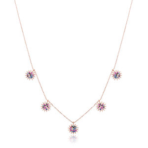 สร้อยคอจี้เครื่องปั่นสีรุ้งดีไซน์แบบตุรกีทำด้วยมือเครื่องประดับเงินสเตอร์ลิง925 - Product Image 1