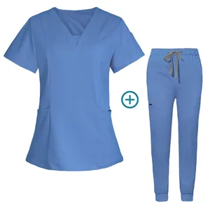 Nouveau design, ensembles de gommages grande taille pour hôpitaux, uniformes d'infirmières, gommages pour femmes, ensemble de gommages pour soins infirmiers médicaux en spandex - Product Image 3