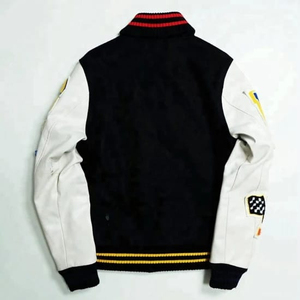 Veste Letterman brodée en chenille personnalisée OEM blouson bombardier universitaire respirant avec bouton surdimensionné à col montant pour l'hiver - Product Image 6