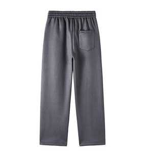 Pantalons de survêtement décontractés pour hommes, style streetwear, en coton mélangé lourd, respirant, écologique, coupe ample, jambe droite - Product Image 2