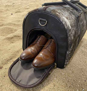 Sac de sport élégant en cuir de vachette à poils, style sac de voyage de luxe LHDB-0176 - Product Image 5