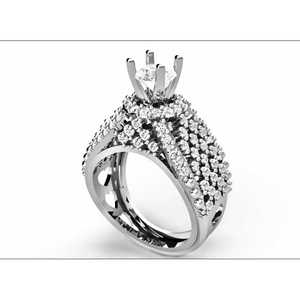 Brilliant American Diamond <b>Rings</b> Fashionable Trendy Silver Inlay Rose Gold Plating Timeless Beauty for Engagement Licensed - Product Image 1