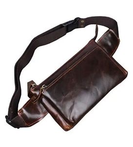 Real Leather Bum Bag Flat Belt Bag Fanny Waist <b>Pouch</b> Festival Travel <b>Work</b> Bag - Product Image 2