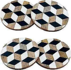 Sous-verres en incrustation d'os de style classique Tapis et tampons de qualité supérieure pour hôtels maisons restaurants cuisine mariages fêtes - Product Image 3