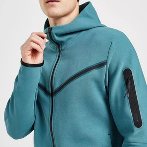 Ensemble de survêtement en molleton technique pour homme, sweat à capuche zippé et pantalon de jogging, logo personnalisé, vêtements de sport, vêtements d'hiver - Product Image 6