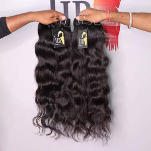 Paquetes de cabello humano ondulado de cuerpo ondulado doble crudo Proveedor de cabello de templo rizado recto crudo Paquetes de cabello crudo brasileño - Product Image 1