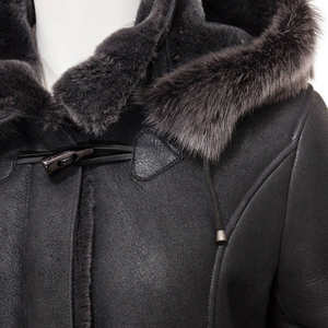 เสื้อแจ็คเก็ตหนังแท้สำหรับผู้หญิง แบบเย็บลาย  สำหรับฤดูหนาวและฤดูใบไม้ร่วง  ระบายอากาศได้ดี กันน้ำ กันลม เป็นมิตรกับสิ่งแวดล้อม  ขายส่ง - Product Image 4