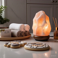 Maßgefertigte Himalaya-Salzlampe in Natürlicher Form, Umweltfreundliche Handarbeit, Heimdekoration, Feng Shui Pyramide, Musik-Kreuz, Blume