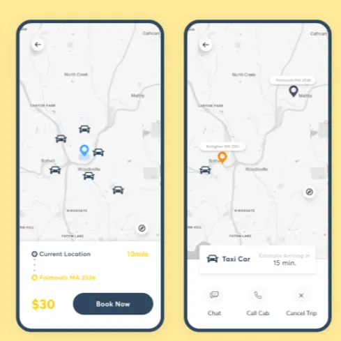 Application de location de Taxi en dehors de la station | Application de location de Taxi Mobile/IOS