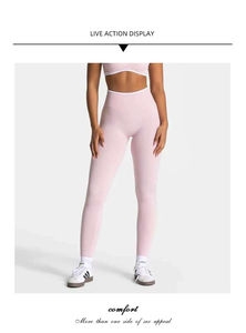 Conjuntos Deportivos para Mujer, 2 Piezas, Traje de Yoga, Leggings Cortos de Cintura Alta, Sujetador Deportivo, Gimnasio, Fitness, OEM, Conjunto de Yoga para Mujer - Product Image 2