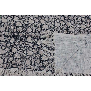 Manta Decorativa Tejida a Mano 100% Algodón para Sofá, 72 x 52 Pulgadas, con Estampado de Bloques y Borlas para Uso Doméstico - Product Image 6