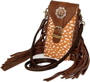 Cuir véritable femmes sac western sac à main sac à main western sac à main sac à main Phone Pouch Sacs en cuir Wholesale Hair on phone cases - Product Image 3