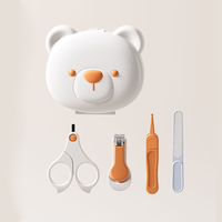 Kit de Soins des Ongles 4-en-1 pour Bébé : Coupe-Ongles et Trousse de Toilettage pour Nouveau-nés, Nourrissons et Enfants