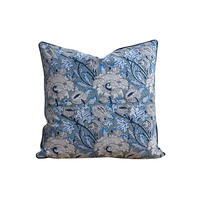 Luxe 100% coton passepoil coussin taie d'oreiller exquis main bloc imprimé Floral rayé Boho Style tissé longs Festivals