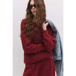 Sudadera con Efecto Desgastado y Eslogan - Product Image 1