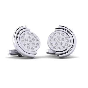 Bouton de manchette exclusif en diamant cultivé en argent 925 pour hommes élégants bijoux artisanaux pour amoureux cadeau d'anniversaire de mariage - Product Image 1