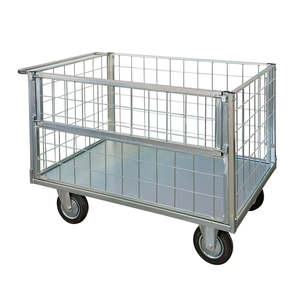 Katlanabilir Tek Taraflı 4 Kenarlı Boyalı Hasır Platform Dayanıklı Tel Örgü Çelik Konteyner - Product Image 1