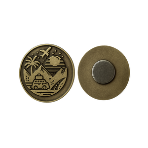 Imanes de nevera promocionales de metal personalizados, duraderos, con corte troquelado y esmaltado, para regalos de viaje, del fabricante OEM - Product Image 6