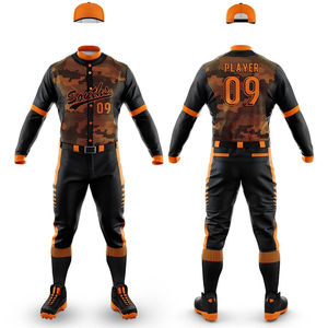 Nouvel ensemble d'uniformes de baseball pour adultes, design optimal, personnalisable, en Spandex/Coton antibactérien, haute qualité, meilleur prix - Product Image 1