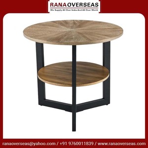 Home Decorative Natural Wooden Top With Black Metal Frame <b>Sofa</b> <b>Side</b> <b>Table</b> Unique Center <b>Table</b> Use for Home Hotels & Restaurants - Product Image 6