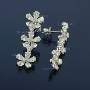 Boucles d'oreilles en or massif 18 carats les plus vendues Boucles d'oreilles rondes en forme de poire Bijoux faits à la main de l'Inde Productible en 10K/14K - Product Image 5
