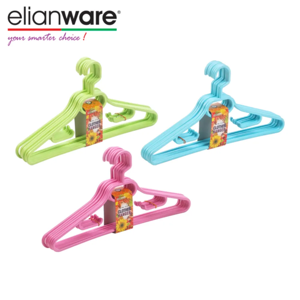 Elianware Huishoudelijke Multicolor Plastic Kleding Hanger Set Kledingstuk Winkels Aanpasbare Voor Kleding T Shirts Jas Opknoping