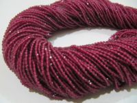 Eminent Jewel - Cuentas Redondas Facetadas de Rubí Natural Creado en Laboratorio de 3 mm, Hilo de 15 Pulgadas de Largo, Color Rojo de Alta Calidad para la Fabricación de Joyas
