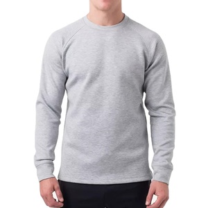 Sweat-shirt personnalisé à fente latérale pour homme, manches raglan longues, en molleton technique, pull de sport, streetwear, coton épais, pour la gym et l'entraînement - Product Image 3