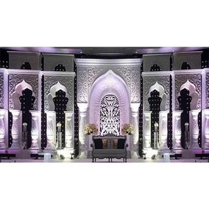 Mariage arabe Maroc murs arrière de la scène Unique musulman Walima murs arrière de la scène arabe nuit fête mariage cadres arrière - Product Image 1