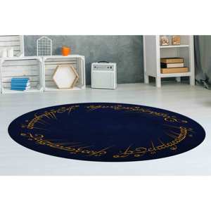 Navy Blue Printed <b>Rug</b> - Modern, Easy To Clean, <b>Car</b> Mat, Salon,Velvet <b>Rug</b> - Product Image 2