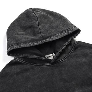 Sudadera con capucha negra con lavado ácido para hombre 2024, ajuste Regular, mezcla de algodón de alta calidad, estampado térmico totalmente personalizable, patrón 3D - Product Image 3