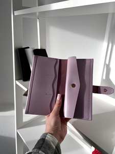 Cartera plegable abierta larga antirrobo de lujo, estilo moderno de negocios de marca, cuero genuino, logotipo personalizado, tarjetero, tarjetero, LWM-0073 - Product Image 4