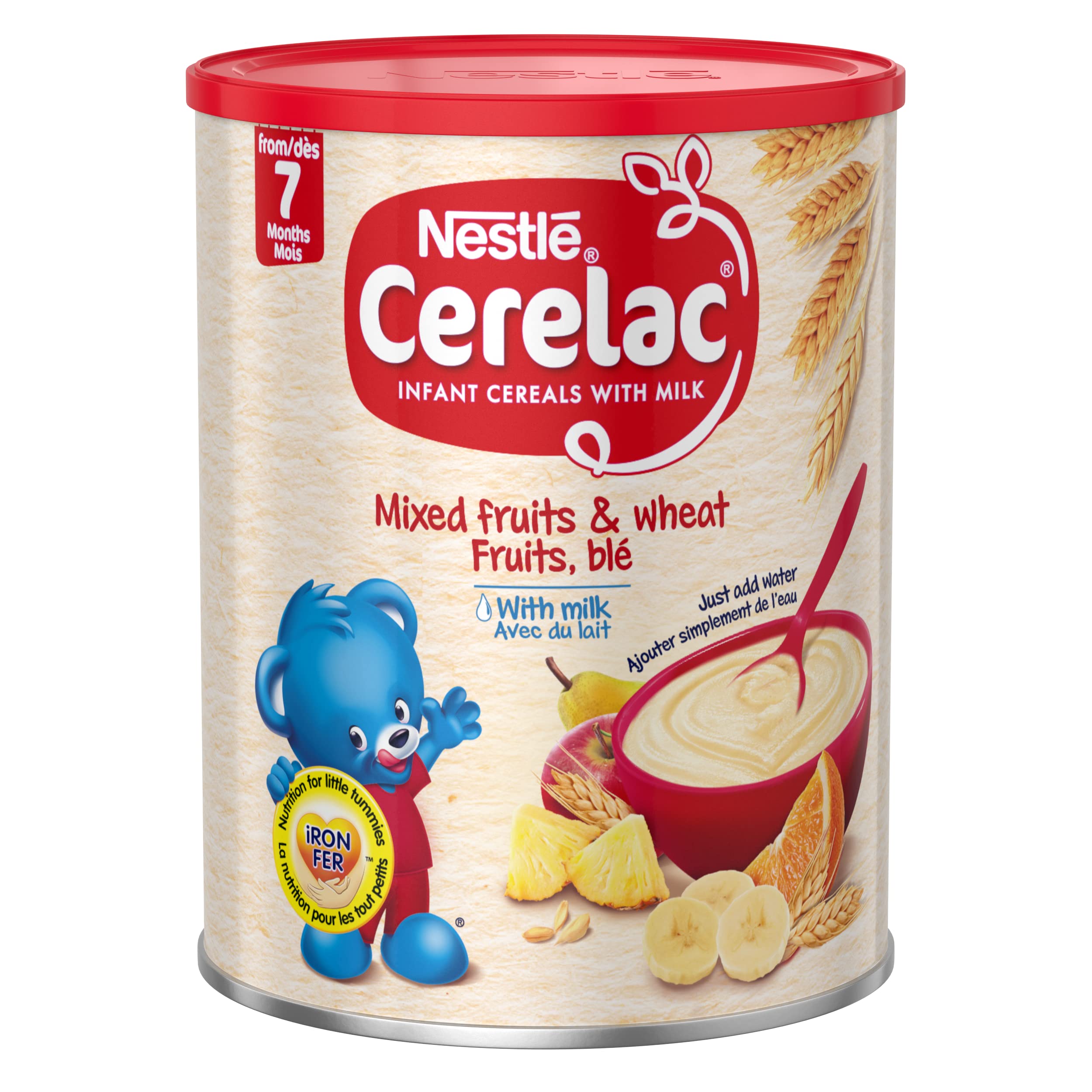 Nestle Cerelac tăng cường bé ngũ cốc với sữa Multigrain DAL Veg-từ 12 tháng/Nestle Cerelac mật ong và lúa mì 400g