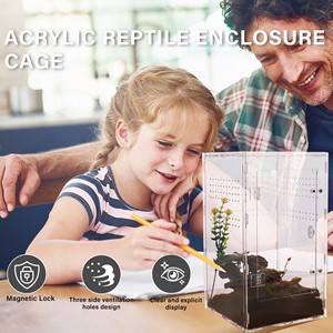 Ateş Göbekli Kurbağa İçin Yüksek Kaliteli Su Geçirmez Kafes, Pürüzsüz Yüzey, Hızlı Durulama Tasarımı, Biyoaktif Hazır Reptil Kafesi - Product Image 6