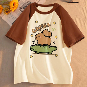Camisetas divertidas de Capibara para hombres y mujeres, camiseta de verano con diseño de animales, camisetas gráficas de manga corta, ropa de calle para mujer - Product Image 5