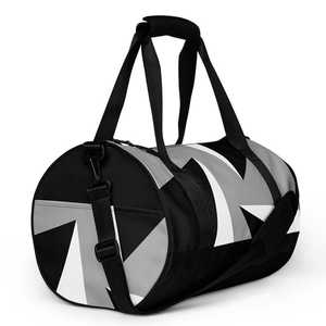 กระเป๋าดัฟเฟิลทรงกลมสำหรับทั้งชายและหญิงสีดำและขาวสำหรับยิมและการเดินทาง - Product Image 1