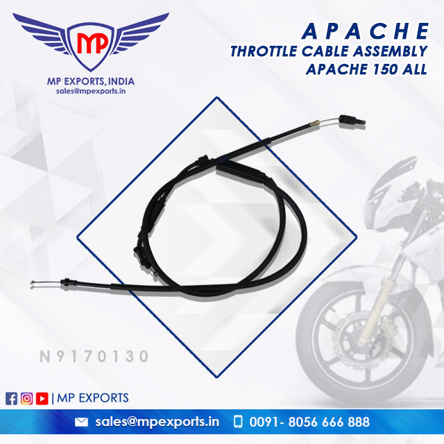 Throttle Cable Assembly Apache 150 ALL for TVS APACHE RTR 2W Spare Parts  Available for Sale at Affordable Price