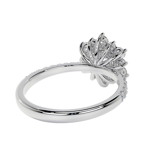 อัญมณีที่เกี่ยวกับราคะตัด4.00Ct แล็บเพชรที่ปลูกแหวนที่ได้รับการรับรองว่าเป็นรูปดอกทานตะวันรัศมีแหวนที่ได้รับการรับรอง IGI สำหรับผู้หญิงเครื่องประดับแฟชั่นสุดอินเทรนด์14K - Product Image 4