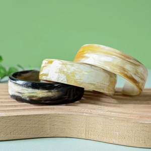 THIS NATURAL BUFFALO HORN CUFF BANGLES and <b>Bracelets</b> Made From Real Buffalo Horn, Available in an Assortment of Sizes - Product Image 4