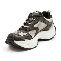 Chaussures de sport rétro pour hommes, baskets à semelle épaisse de créateur, fermeture à lacets, en microfibre respirante, amorties, grandes tailles