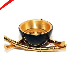 Brûleur d'encens doré et noir le plus vendu pour la décoration intérieure - Product Image 1