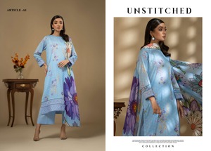 Costumes de pelouse en coton pakistanais pour femmes grande taille vêtements d'été Salwar Kameez Faisalabad Collection - Product Image 5