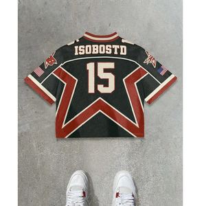 VARLDENS Isobos 15 Mesh Jersey Retro Streetwear 100% Cotton Autumn Sporty Layering Y2K Anti-Wrinkle Feature Statement Piece - Product Image 1