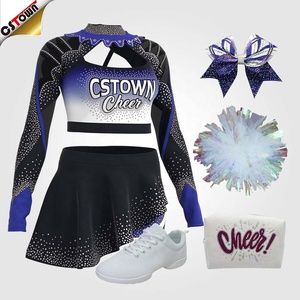 Oem Wholesale Rhinestone Cheerleading Uniforms Design <strong>Cheerleaders</strong> <strong>Sexy</strong> <strong>Cheerleader</strong> Uniform - Product Image 1