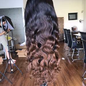 วิกผมลอนแบบคู่3สีทำจากโรงงานผมดิบของเวียดนาม - Product Image 1