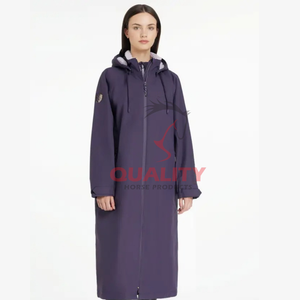 2025 femmes équitation long manteau élégant premium imperméable respirant veste équestre formation vêtements d'extérieur service personnalisé - Product Image 4