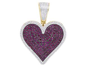 Nouveau Design Premium Qualité Plaqué Or 925 Argent Moissanite 4 CT VVS1-VVS2 Clarté Pendentif en Forme de Coeur Charme Style Hip Hop - Product Image 1